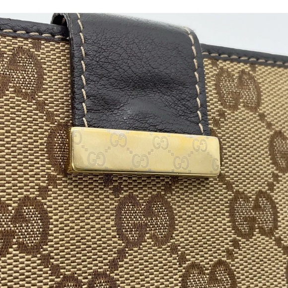 Authentic Gucci GG Canvas Double Hook Beige Long Wallet W/Box - Picture 11 of 16